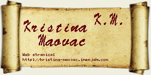 Kristina Maovac vizit kartica